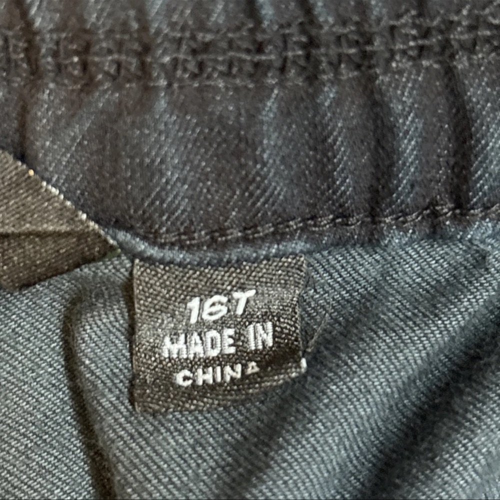 Isaac Mizrahi Live! Reg True Denim Dark Navy Pull On Pattern Trouser Pants 16T - Picture 10 of 15